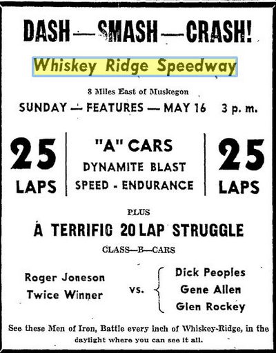 Whiskey Ridge Raceway (Whiskey Ridge Speedway, Whisky Ridge) - May 1948